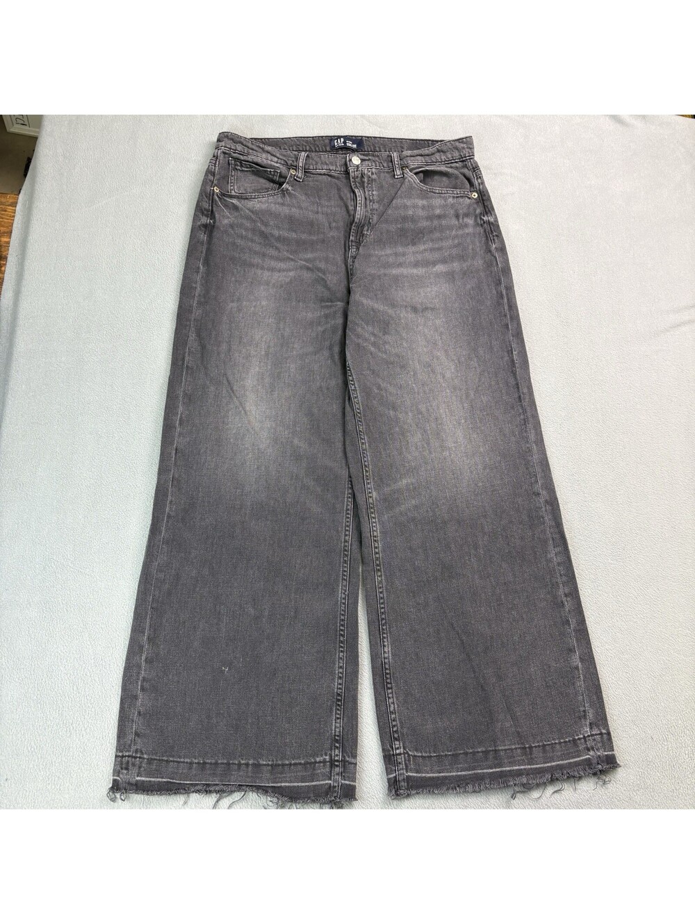 Gap High Rise Wide Leg Denim Jeans Women’s Size 16 (Fit 36x29.5 in) Black Baggy